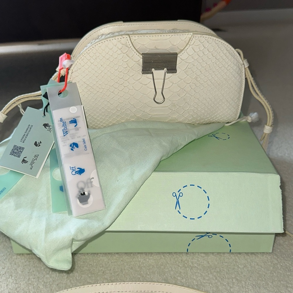 Off-White Swiss Camera Leather Crossbody